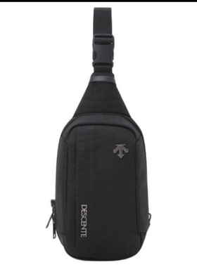 迪桑特DESCENTE 2.5L 品牌徽标拉链开合 胸包尼龙 男款SQ123UBG11