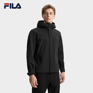 FILA斐乐男梭织外套时尚 简约舒适休闲连帽防泼水上衣F11M543702F