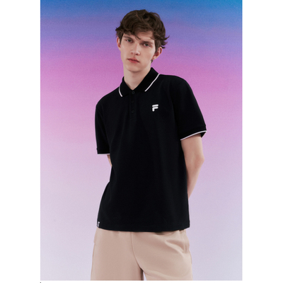 斐乐/FILAFUSION针织短袖男POLO衫新款时尚纯棉上衣T11M423106F