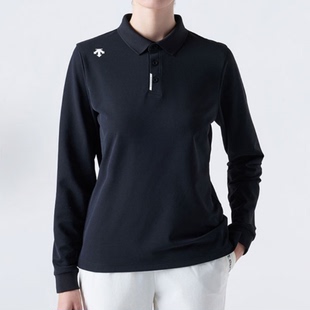 男女款 Polo衫 SQ323UPL81 商务运动吸湿舒适长袖 迪桑特DESCENTE