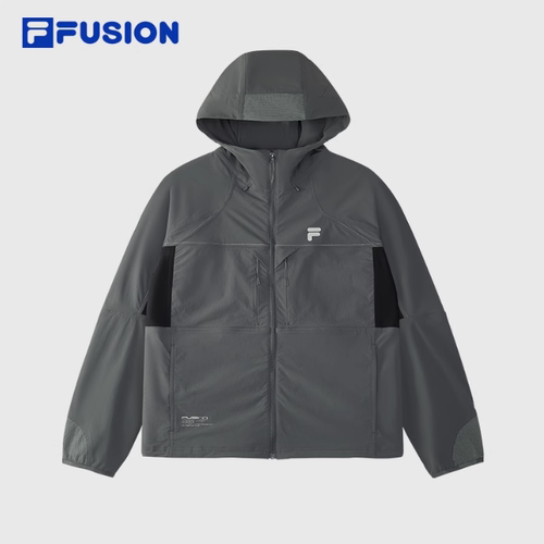 斐乐/FILAFUSION潮牌梭织外套男新款时尚休闲基础连帽T11M511701F