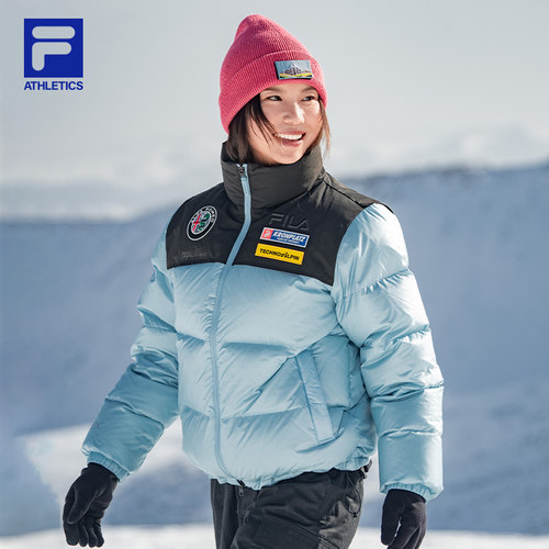 FILA斐乐女子滑雪运动拼色羽绒服
