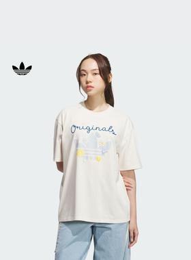 adidas阿迪达斯三叶草运动上衣圆领短袖T恤女装新款KB8958 K98958