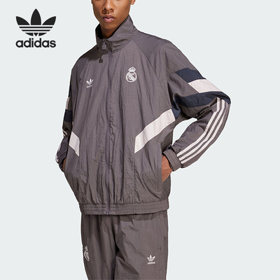 Adidas阿迪达斯三叶草男皇马足球拉链夹克外套JI9479IM7466JI9480
