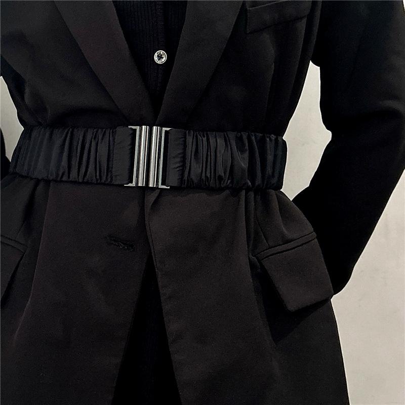 时尚羽绒服腰带女宽腰封设计感弹力外套毛衣配饰简约韩版装饰皮带