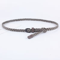 Fashionable thin belt for women, no perforation, ins style, versatile woven women's belt to decorate skirts and pants, waist chain and rope thumbnail 2