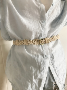 皮带 饰腰绳连衣裙子配饰收腰休闲百搭牛仔裤 手工编织腰带女细款 装