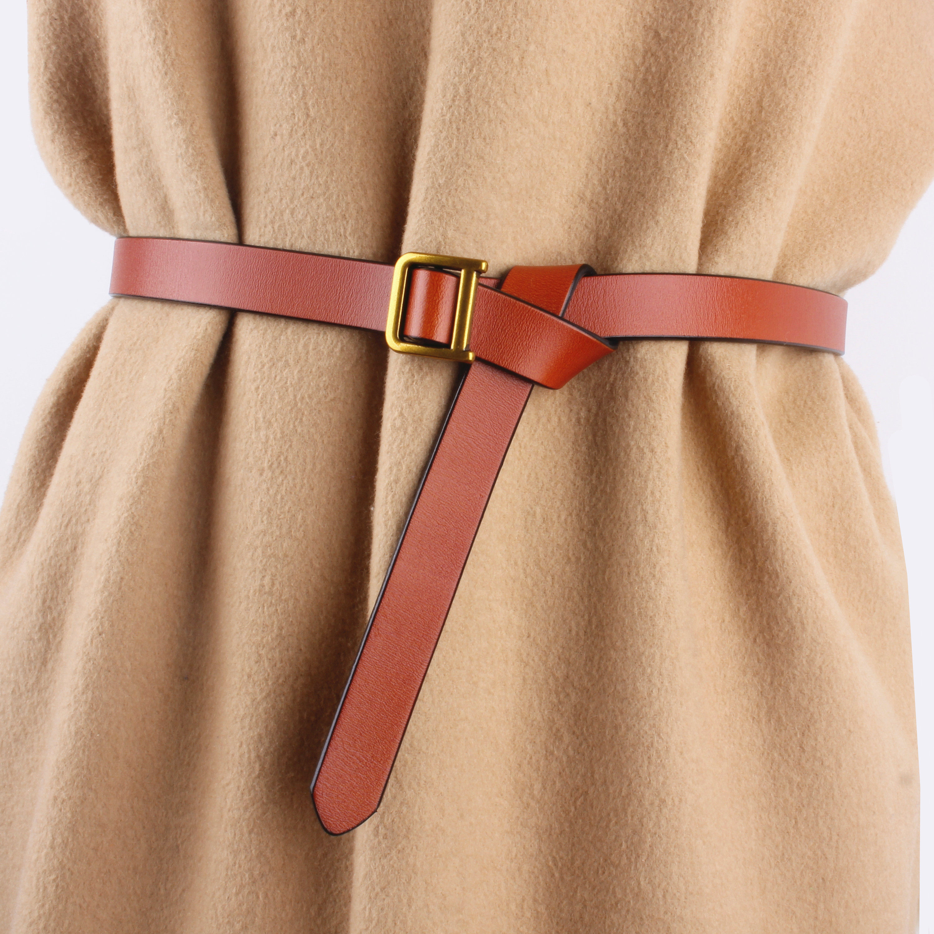 装饰腰带女时尚百搭细简约真皮打结小皮带配连衣裙子毛衣西装收腰