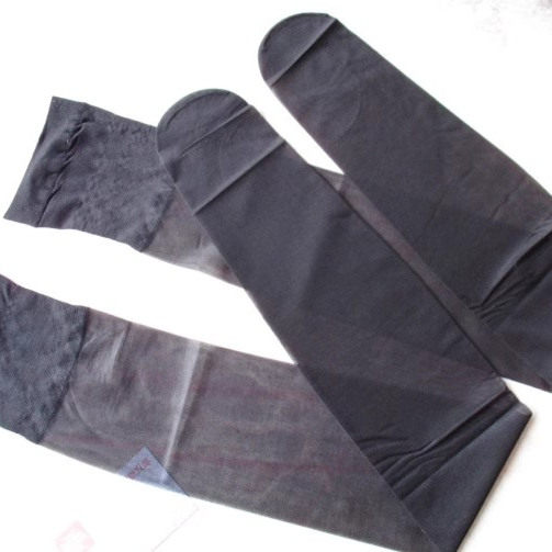 15D冰爽包芯丝 长筒袜 大腿袜 丝袜 袜子黑色女袜薄袜透明袜