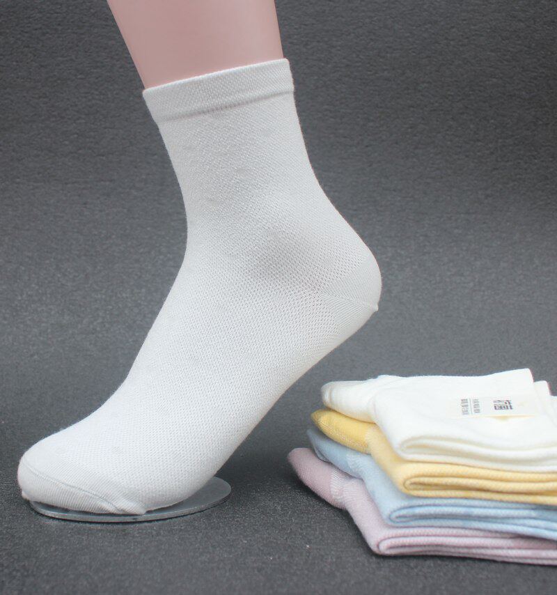 6双包邮正品梦娜3111女士纯棉精梳棉中厚中筒棉袜子提花 春秋棉