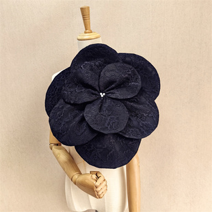 涵妃娅新款纯手工蕾丝高定法式婚纱礼服配饰花朵超大摄影道具装饰