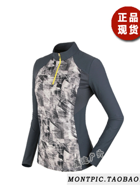 MONTPIC韩国WTSA91202透气速干运动户外登山徒步健身春女长袖T恤