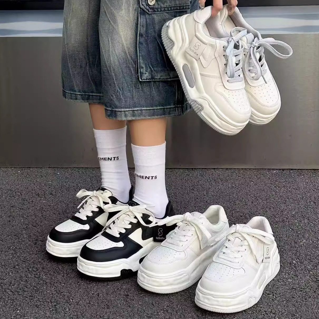 ( 棉花糖）2026新款夏季女鞋厚底小白鞋运动鞋休闲板鞋女鞋22326,女鞋,时尚休闲鞋,淘宝优惠券,粉丝福利购,淘宝优惠卷