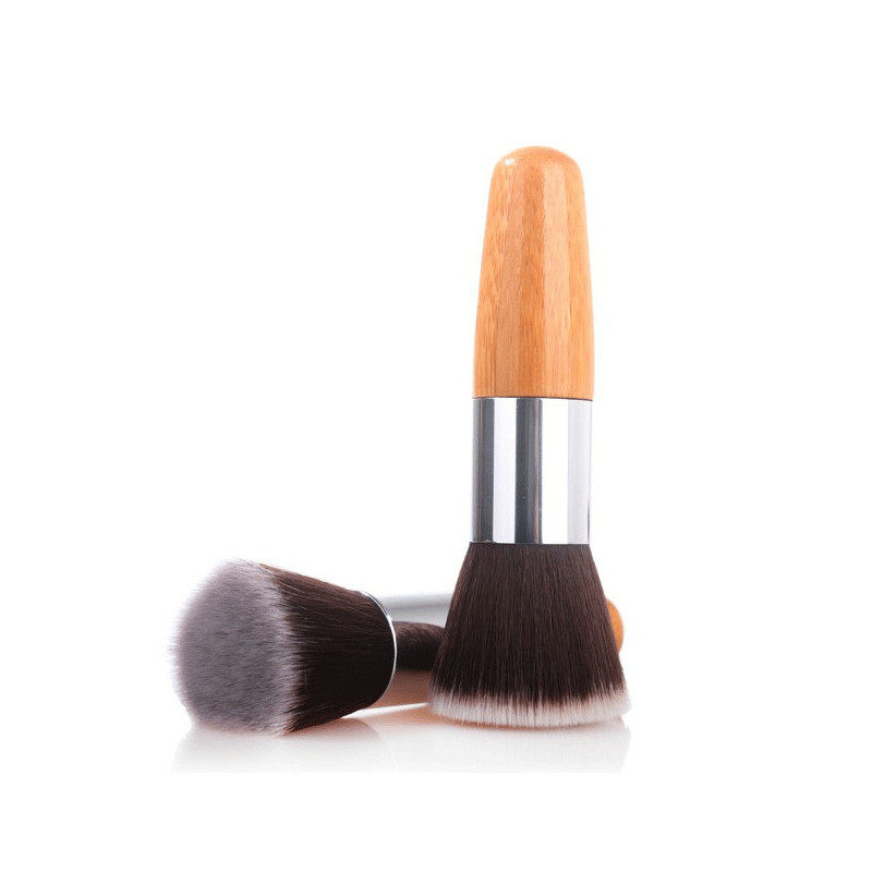 蜜粉刷扁头化妆刷BB霜粉底液刷竹柄平头刷圆头胭脂刷柔软蜜粉刷