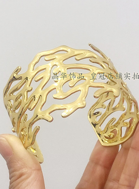 钛钢金色高级感宽边手镯女