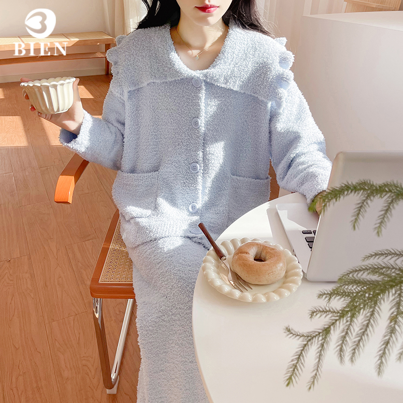 BIEN半边绒公主风睡衣套装