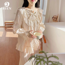 宫廷 BIEN纯棉睡衣女春秋季 甜美可爱公主风家居服韩版 套装 2025新款