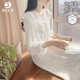 BIEN莫代尔睡裙女春秋季 甜美公主宫廷风长裙睡衣家居服蕾丝带胸垫