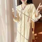 BIEN海岛绒睡袍女秋冬季 甜美可爱公主宫廷风家居服蝴蝶结 2026新款