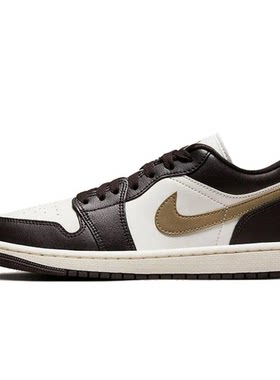 【耐克】女新款Air Jordan 1 AJ1 白棕复古板鞋篮球鞋DC0774-200