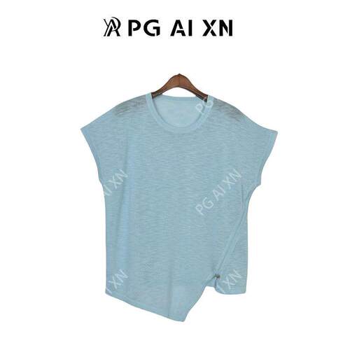 【大潘专属】 PG Ai XN品归竹节麻抽绳不规则T恤PGXN 2739