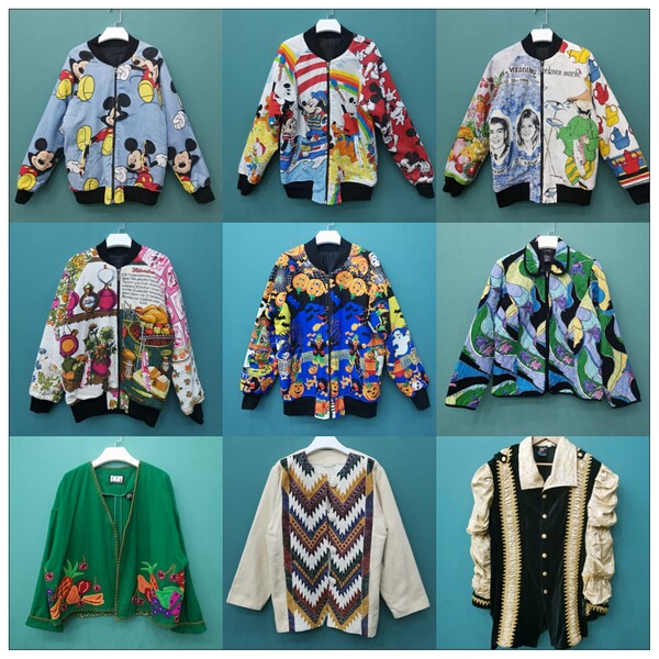 Vintage美国墨西哥孤品尖货中古着oversize米奇卡通外套夹克棉服1