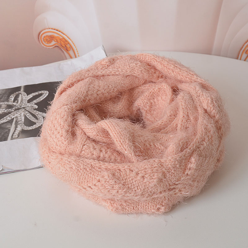 围巾套头女韩国围脖加厚毛线针织脖套冬天保暖学生红黑色百搭青年