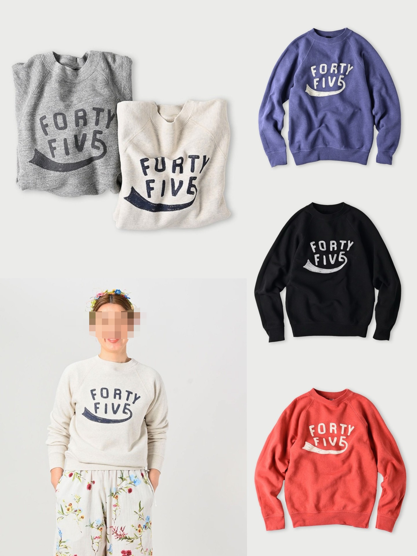 日系2026早春新款45长袖抓绒卫衣