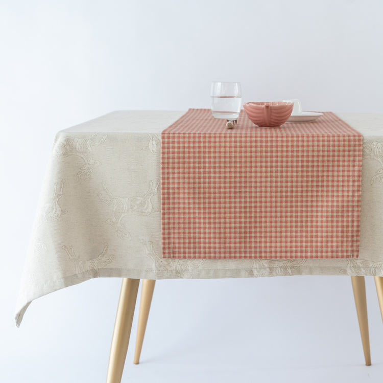 girones防水现代复古粉色桌旗