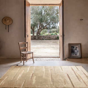 进口nanimarquina纯羊毛手工打结簇绒时尚简约卧室客厅地毯块毯