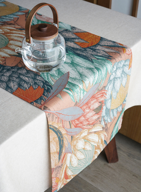 GIRONES进口西班牙帝王花时尚复古防水防油渍布艺餐桌布桌旗盖布