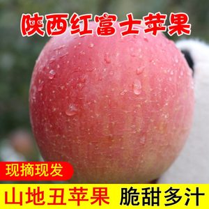 陕西脆甜食用冰糖心红富士苹果