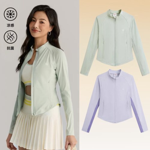 Wilson女士网球运动紧身针织外套
