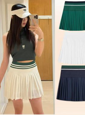 Wilson威尔胜女士夏季MIDTOWN百搭舒适网球运动半身蜜糖裙 防走光