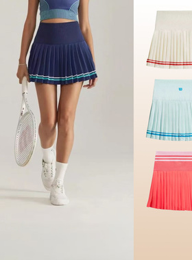 Wilson威尔胜女士MIDTOWN经典运动网球半身蜜糖裙 百褶裙速干排汗