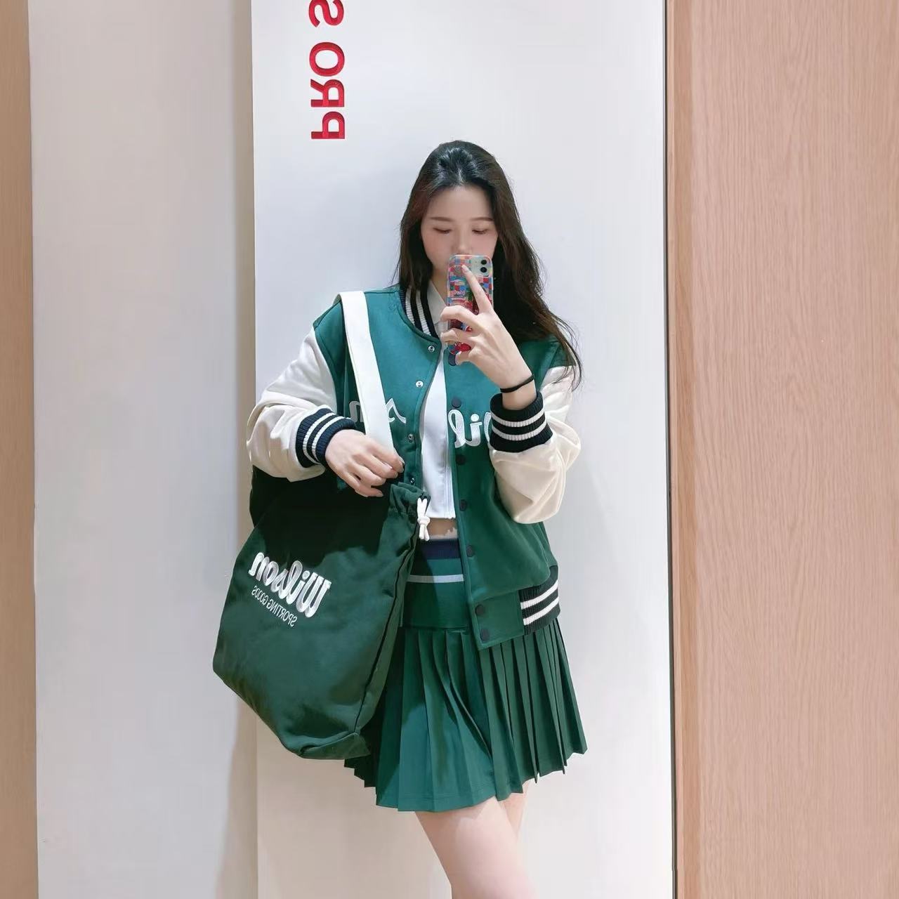 Wilson威尔胜25秋冬季女士网球运动休闲棒球服外套 WW00265411GNG