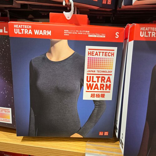 日本优衣库正品 女款超极保暖HEATTECH圆领T恤 485844