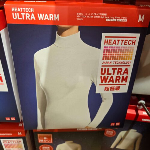 日本优衣库正品 女款超极保暖HEATTECH高领T恤 485849