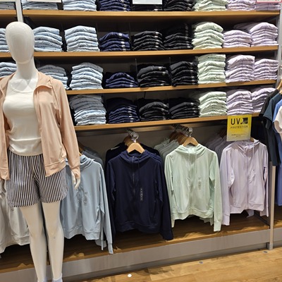 日本 优衣库 夏季 女款 AIRism 防紫外线连帽防晒衣 438278