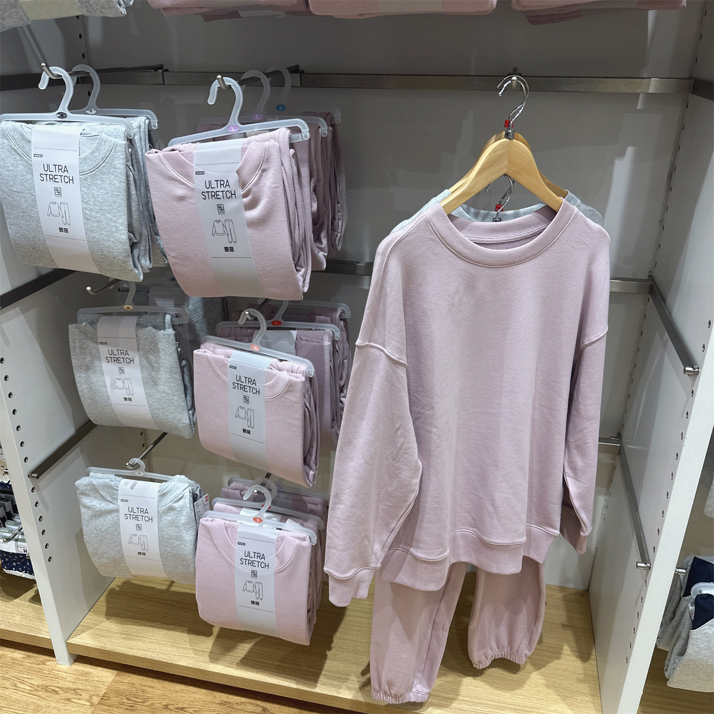 日本本土优衣库 女款秋季家居运动休闲套装两件套睡衣套装 489052
