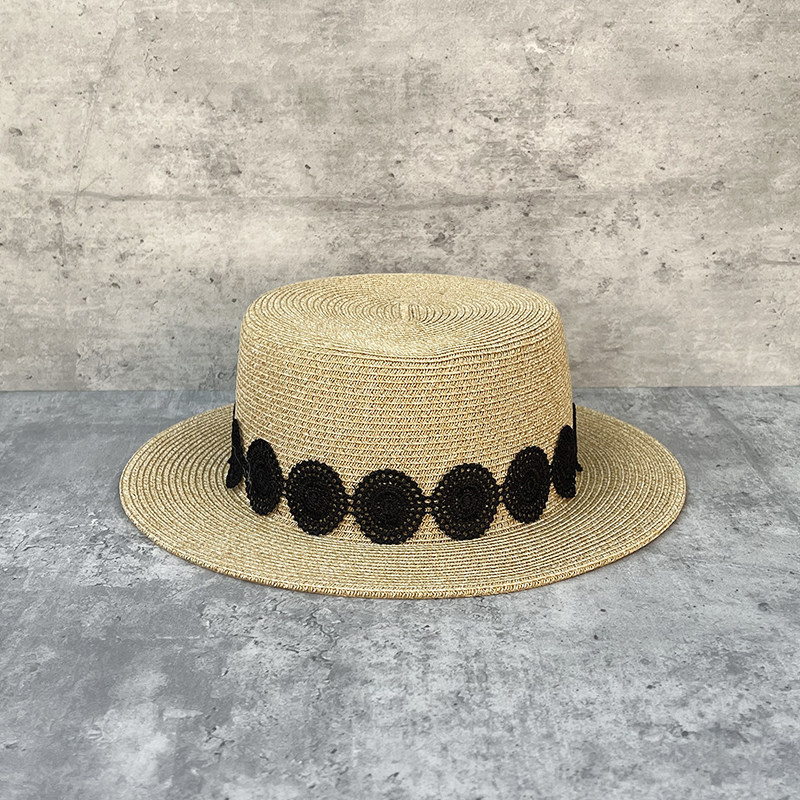 网红款蕾丝圈圈平顶草帽女夏英伦时尚防晒礼帽休闲度假草编遮阳帽,服饰配件/皮带/帽子/围巾,帽子,淘宝优惠券,粉丝福利购,淘宝优惠卷
