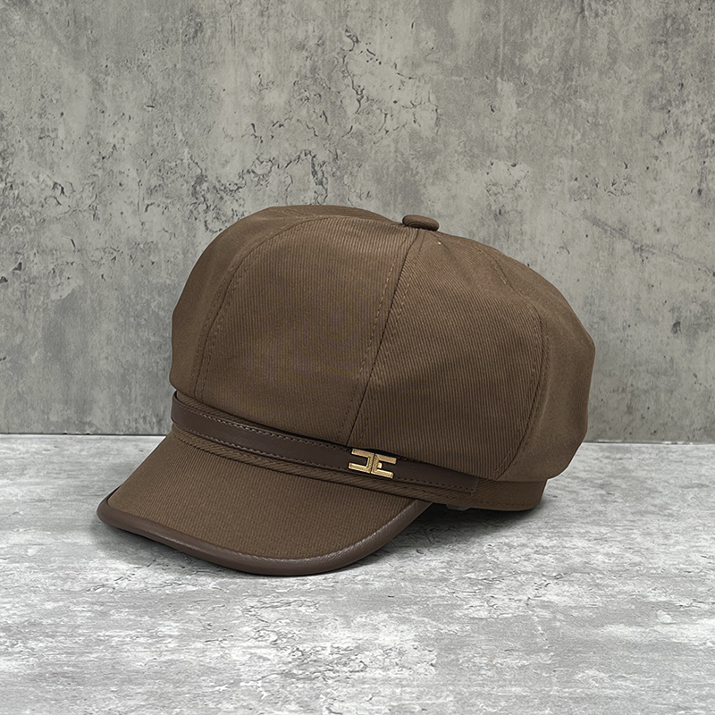 韩版休闲八角帽子2024新款显脸小