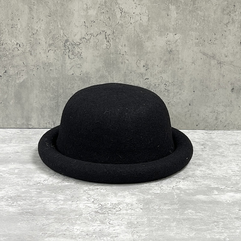 简约渔夫帽秋冬羊毛针织卷边盆帽