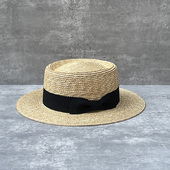 博主同款 麦秆草帽女英伦礼帽夏季 海边度假防晒遮阳帽出游沙滩帽子