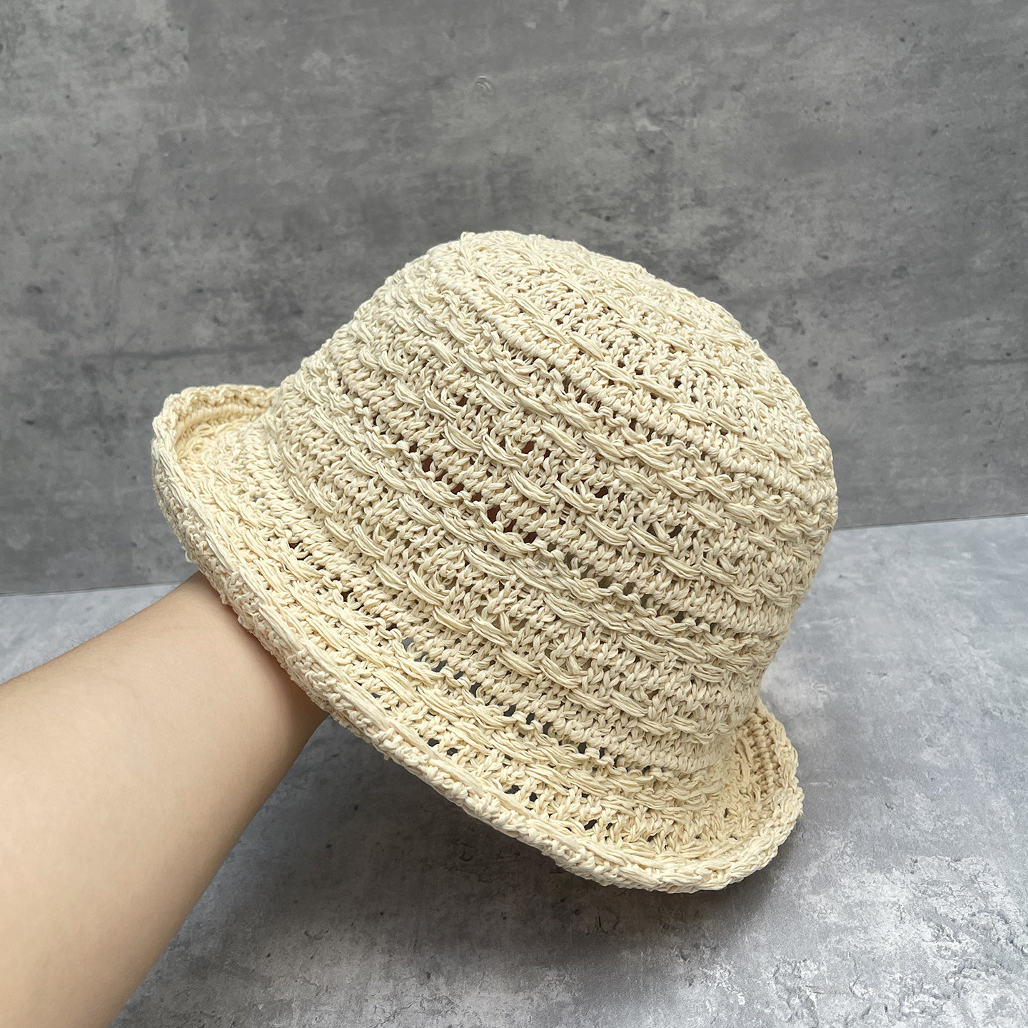 2025新款卷边针织镂空花纹渔夫帽女夏季显脸小百搭盆帽可爱丸子帽,服饰配件/皮带/帽子/围巾,帽子,淘宝优惠券,粉丝福利购,淘宝优惠卷