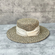 博主同款 咸草编镂空平顶遮阳礼帽 海边度假草帽女夏季 丝麻装 饰法式
