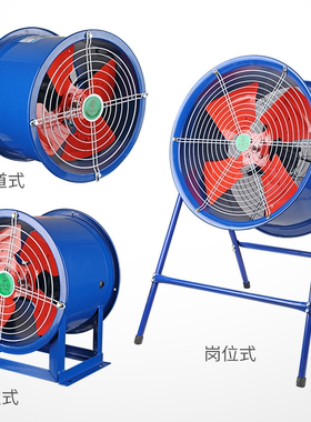 SF6-4 2.2KW轴流风机工业排风扇降温220V380V低噪音管道岗位风