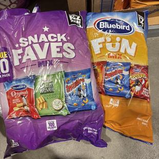新西兰直邮Blue bird系列薯片零食谷物片蔬菜片独立分享装4件包邮