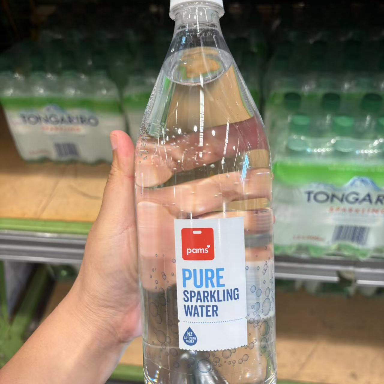 新西兰直邮pam‘s sparking water 气泡水1.5L三件包邮