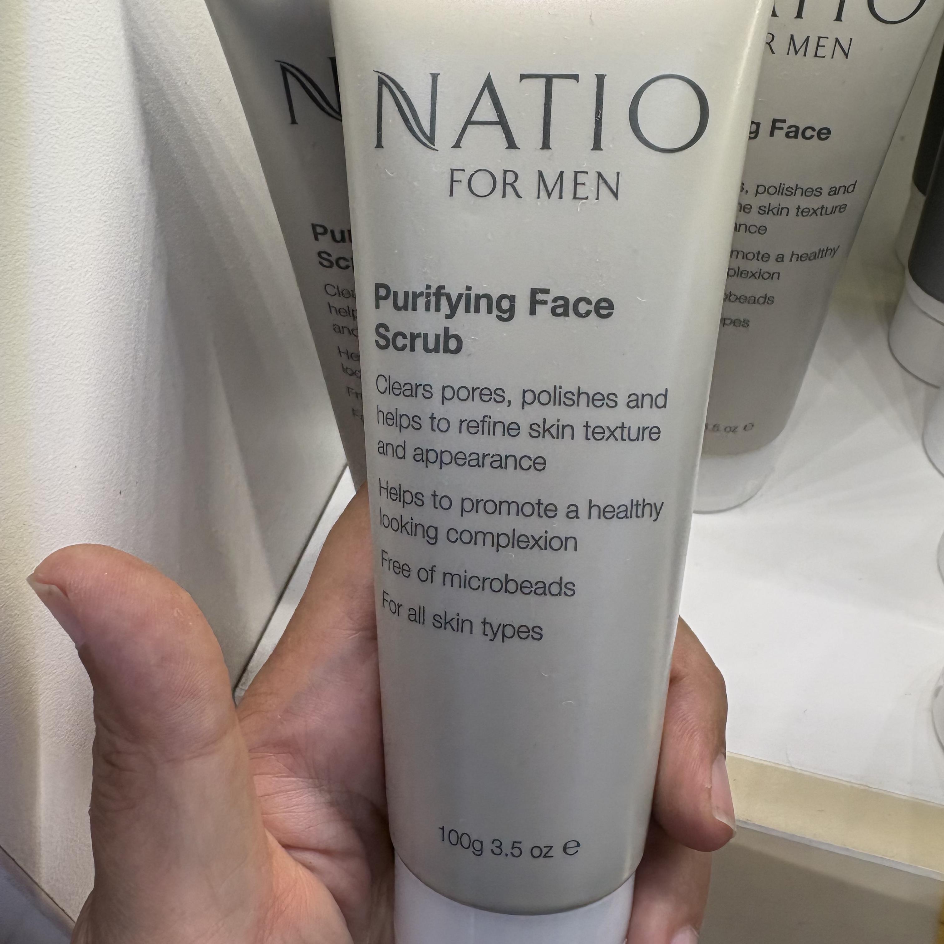 新西兰直邮Natio purifying face scrub 男士清洁面部磨砂膏 100g